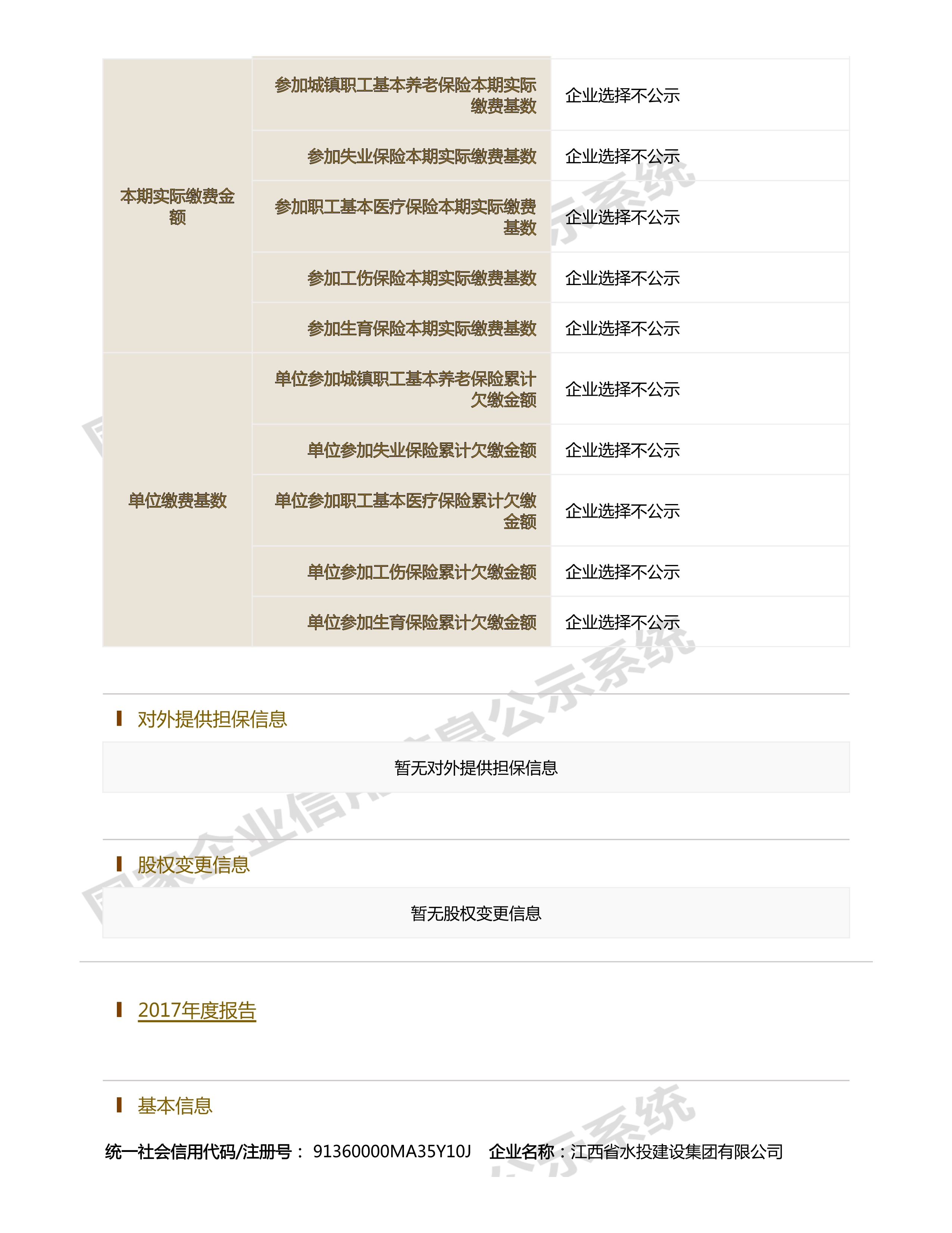 江西省水利水電開(kāi)發(fā)有限公司（原建設(shè)集團(tuán)）報(bào)告